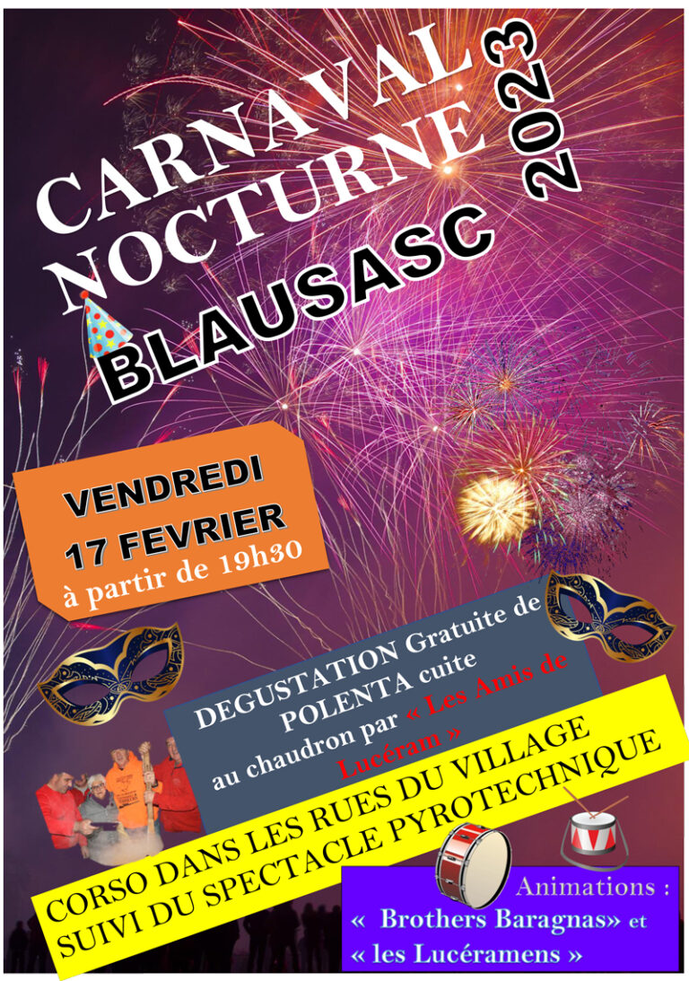 CARNAVAL DE BLAUSASC VENDREDI 17 FEVRIER 2023
