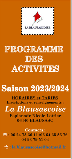 LA BLAUSASCOISE – Reprise des activités