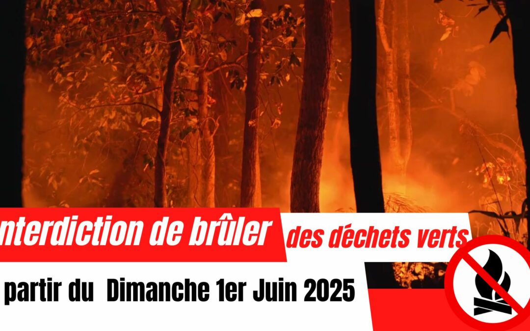 BRÛLAGE DE VEGETAUX  – INTERDICTION