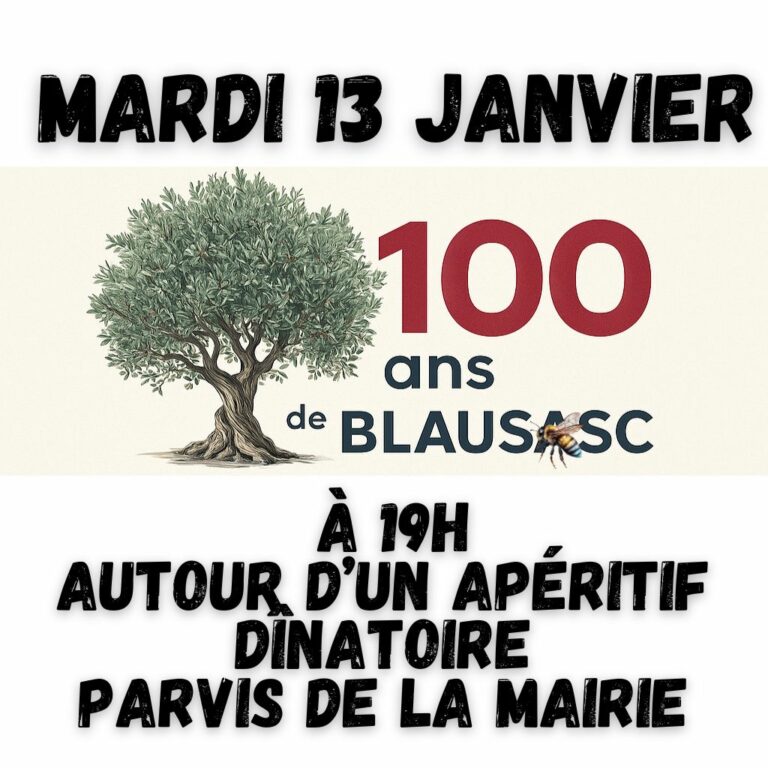 100 ans de Blausasc – Mardi 13 Janvier à 19h00
