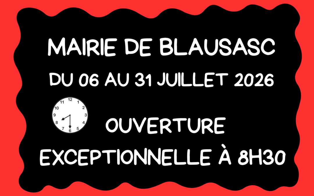 Horaires Mairie 8h30 Exemplaire